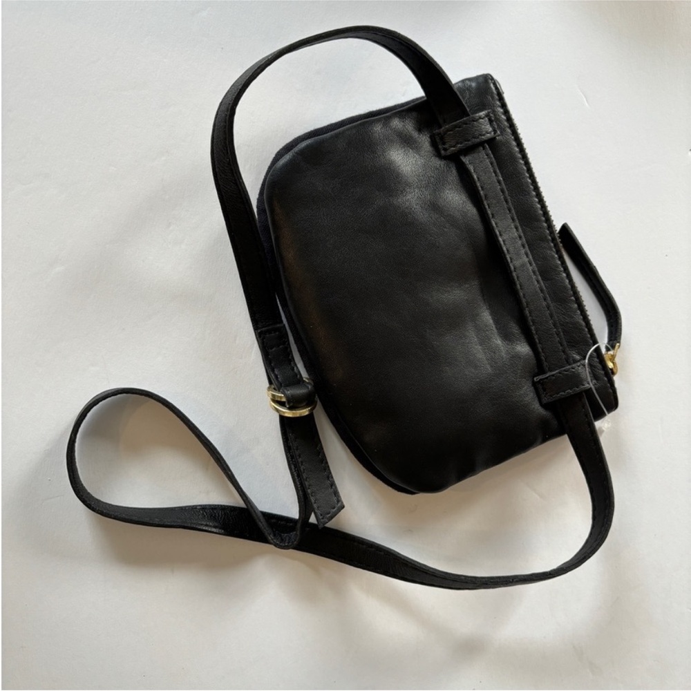 Free People Payton Leather Belt Bag shoulder crossbody black Like New